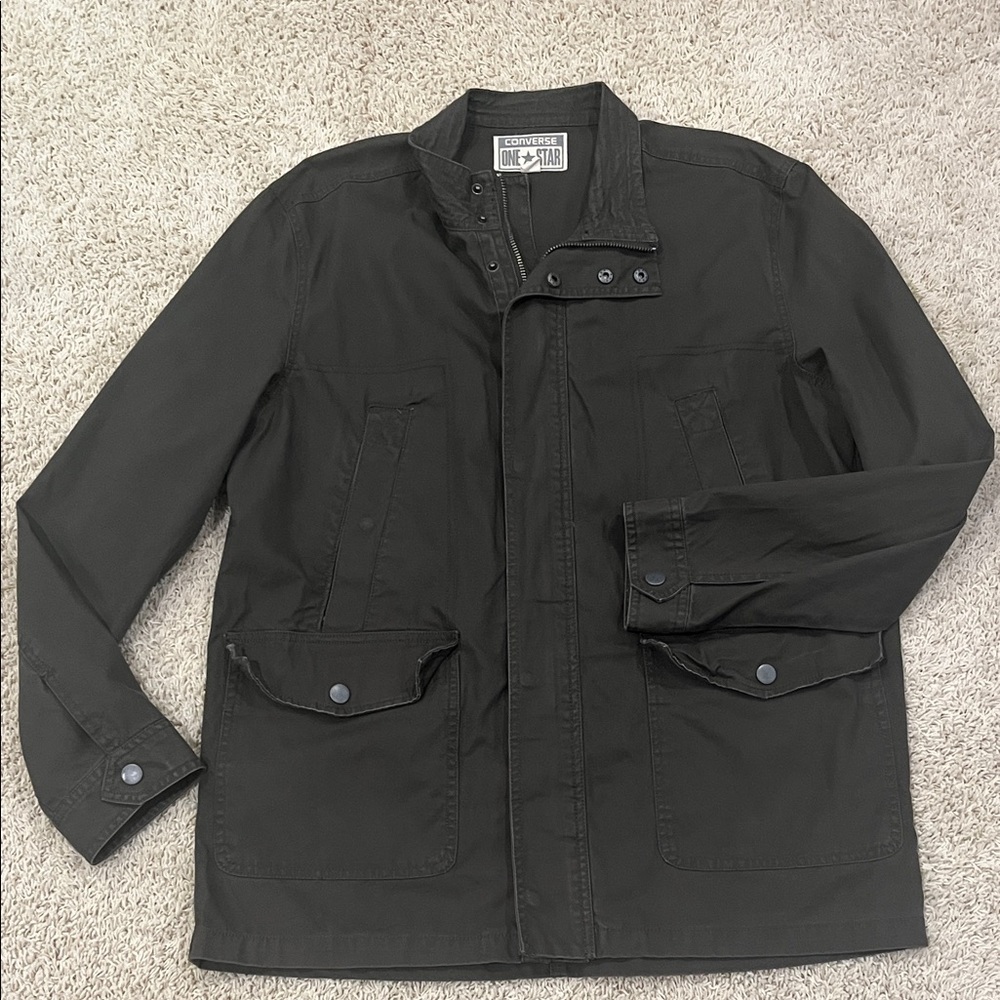 Converse Men's Dark Green Military Jacket